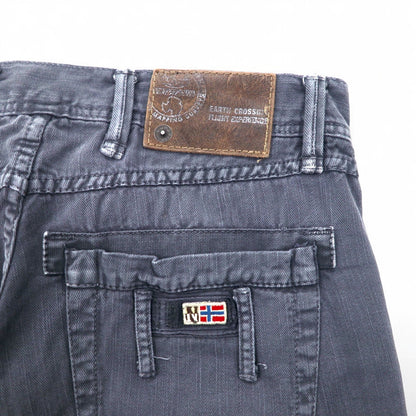 NAPAPIJRI ルーマニア製 ブラック デニムパンツ M グレー ストレート N0YUNUH89