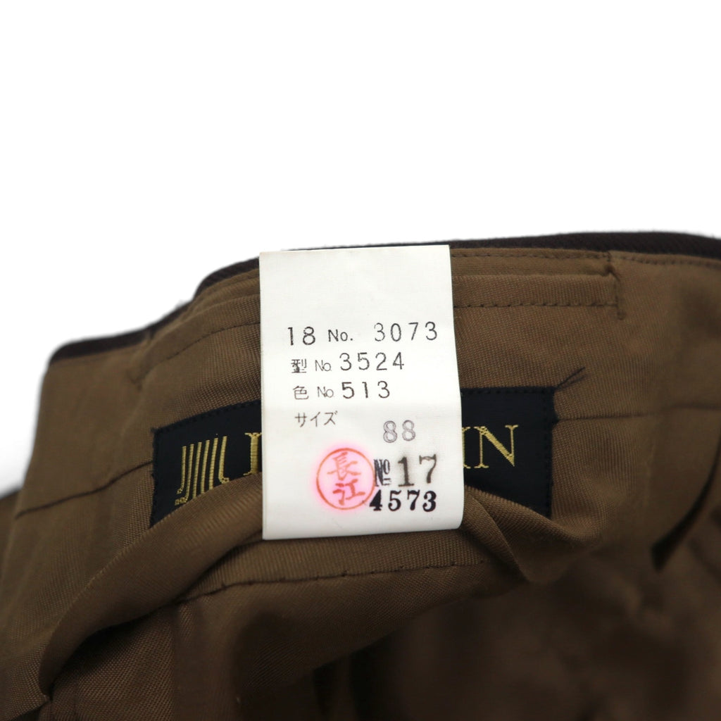 LANVIN Double-Breasted Peak Lapel Suit and Blazer Set, Size L, Dark Brown Wool with Metal Buttons, Wide Fit