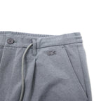 LACOSTE ストレッチ ストレート トラウザーズ イージーパンツ 46 グレー ポリエステル RELAXED FIT HH073EL