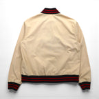 Champion ランタグ 復刻 スポーツジャケット ブルゾン L ベージュ リブライン 刺繍ワッペン