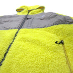 THE NORTH FACE Denali Hoodie Sherpa Fleece M Yellow Polyester Logo Embroidery NAW45003