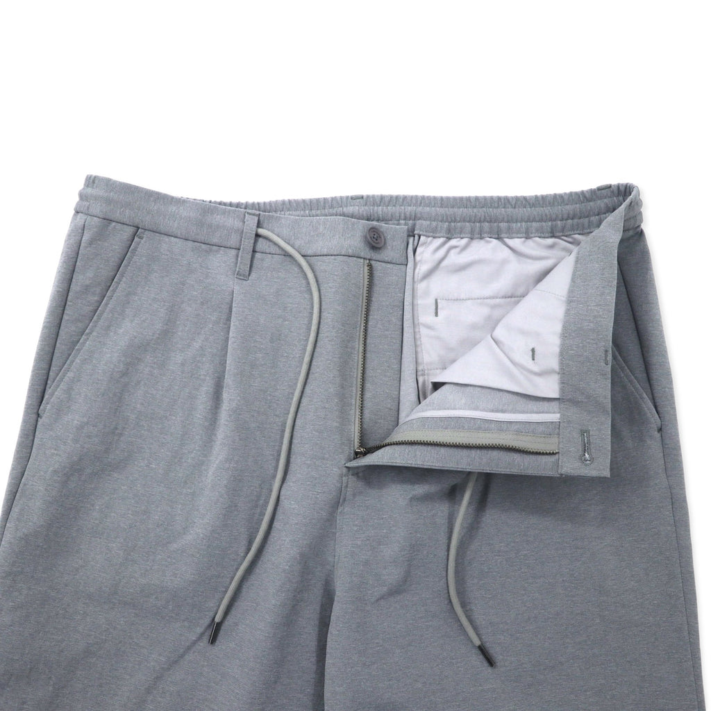 LACOSTE ストレッチ ストレート トラウザーズ イージーパンツ 46 グレー ポリエステル RELAXED FIT HH073EL