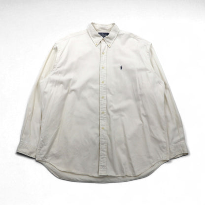 Ralph Lauren 90年代 BLAIRE オックスフォード ボタンダウンシャツ 2XL ホワイト スモールポニー刺繍 ビッグサイズ