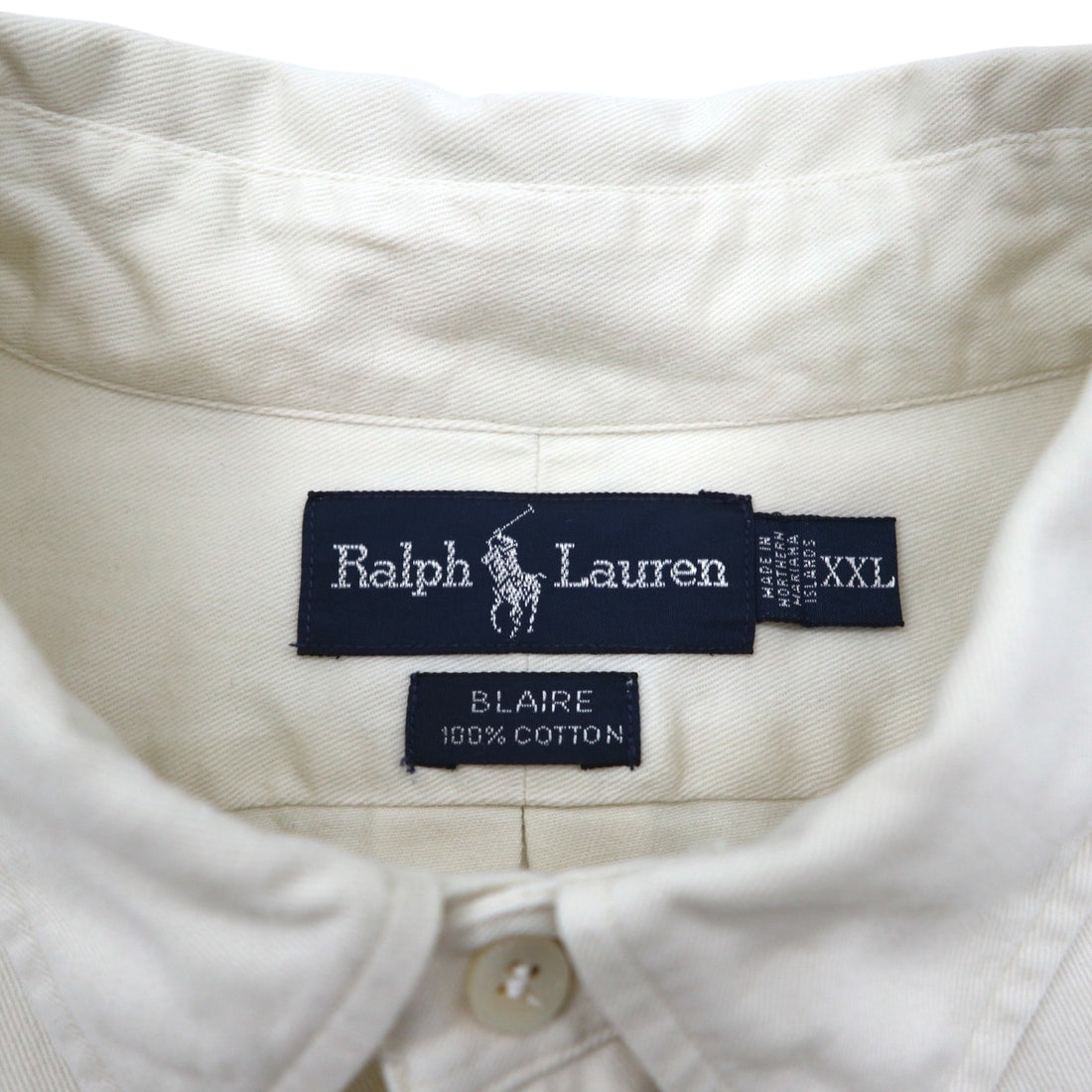 Ralph Lauren 90s Blaire Oxford Button-Down Shirt, White, 2XL, with Small Pony Embroidery