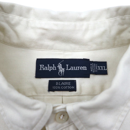 Ralph Lauren 90年代 BLAIRE オックスフォード ボタンダウンシャツ 2XL ホワイト スモールポニー刺繍 ビッグサイズ