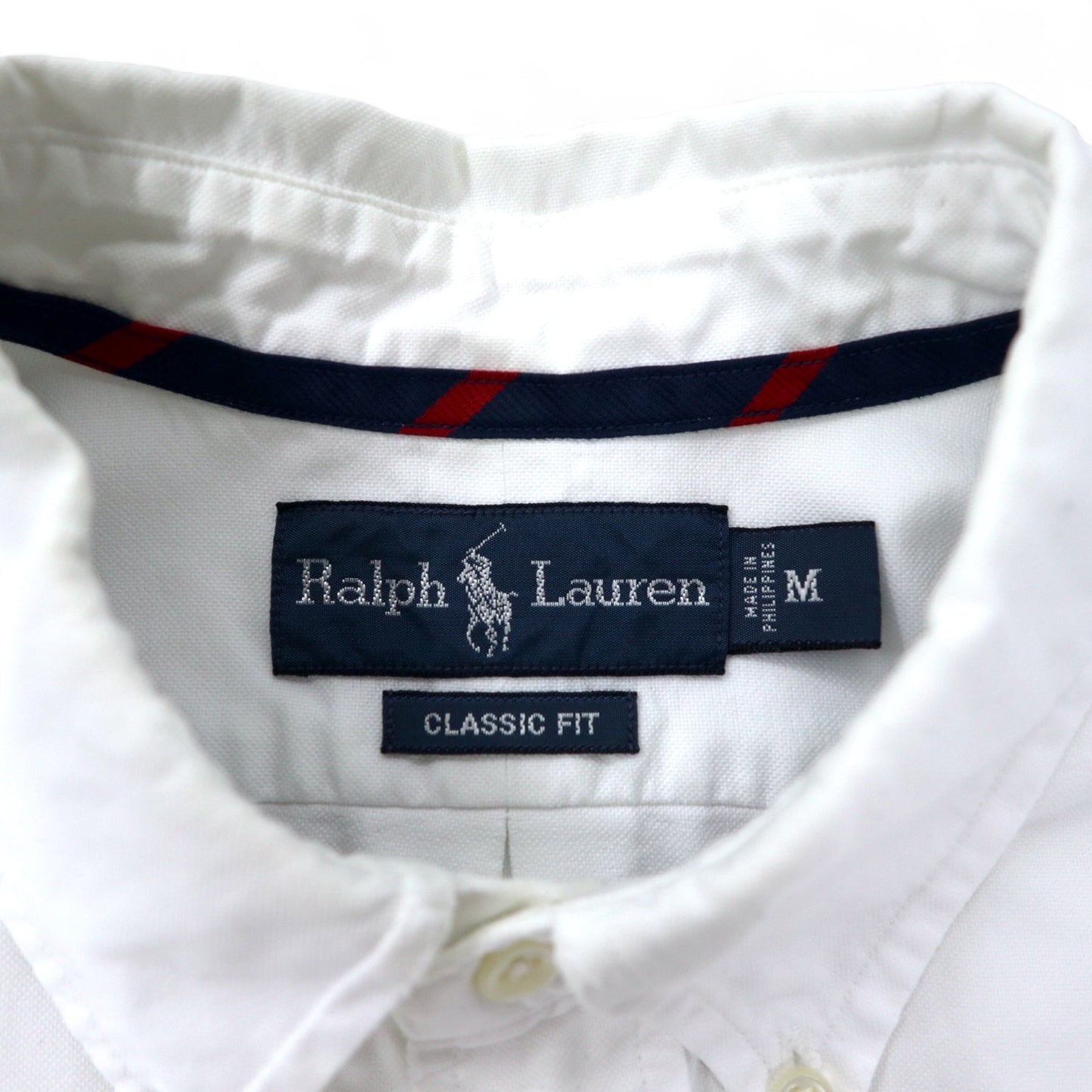 Ralph Lauren クラシックフィット オックスフォード ボタンダウンシャツ M ホワイト コットン スモールポニー刺繍