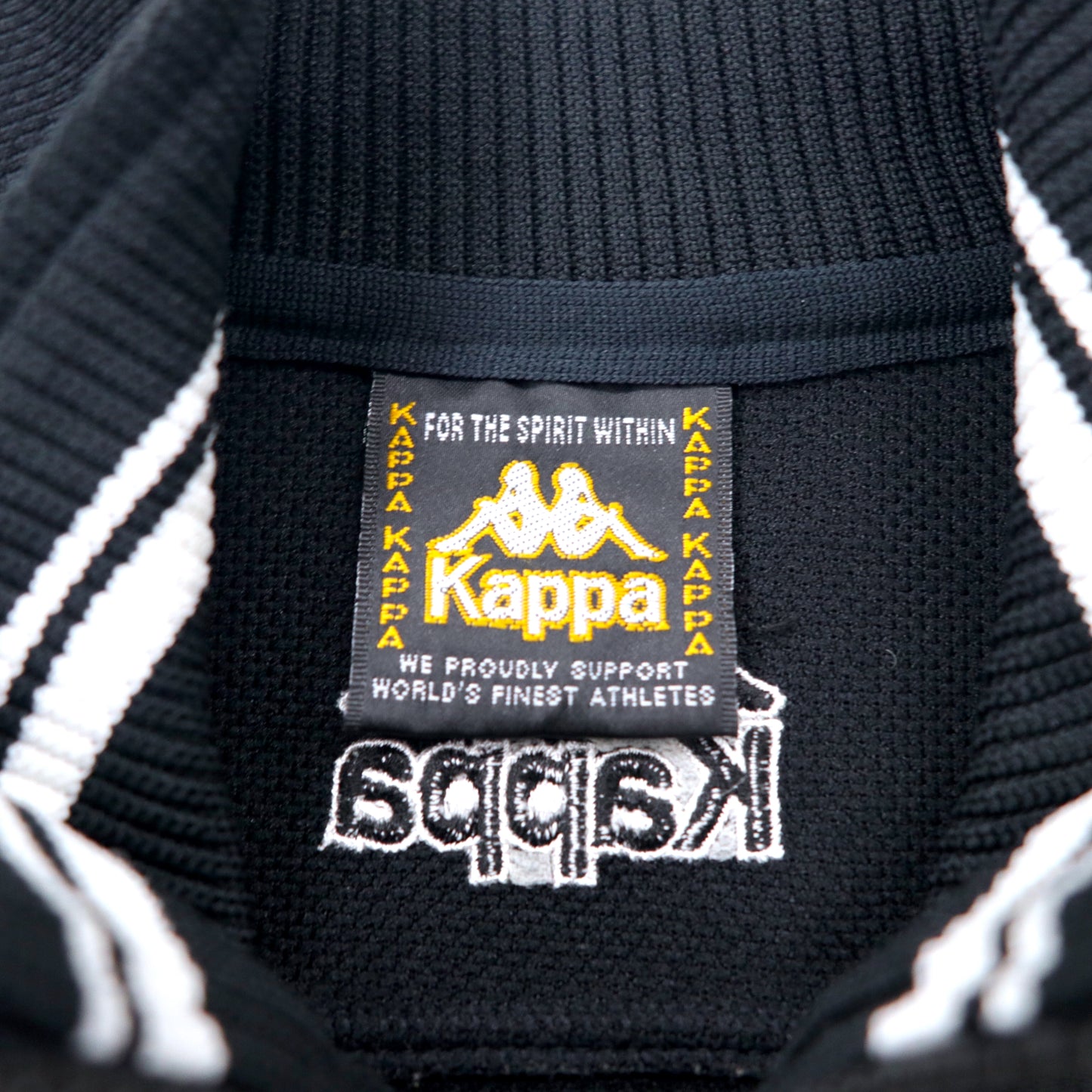 Kappa 90年代 トラックジャケット セットアップ ジャージ M ブラック ポリエステル サイドライン ロゴ刺繍 日本製