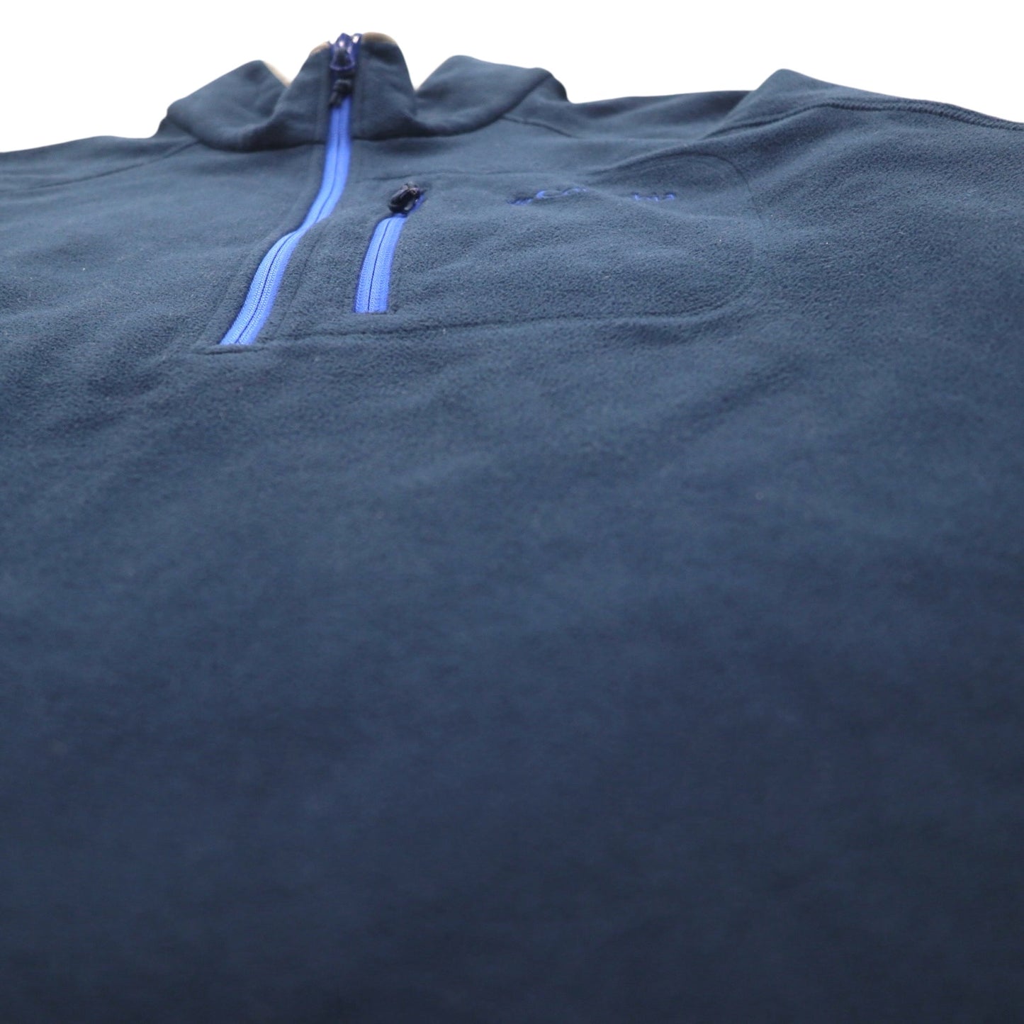 Columbia ハーフジップ フリースジャケット 2XL ネイビー 胸ポケット WM6352