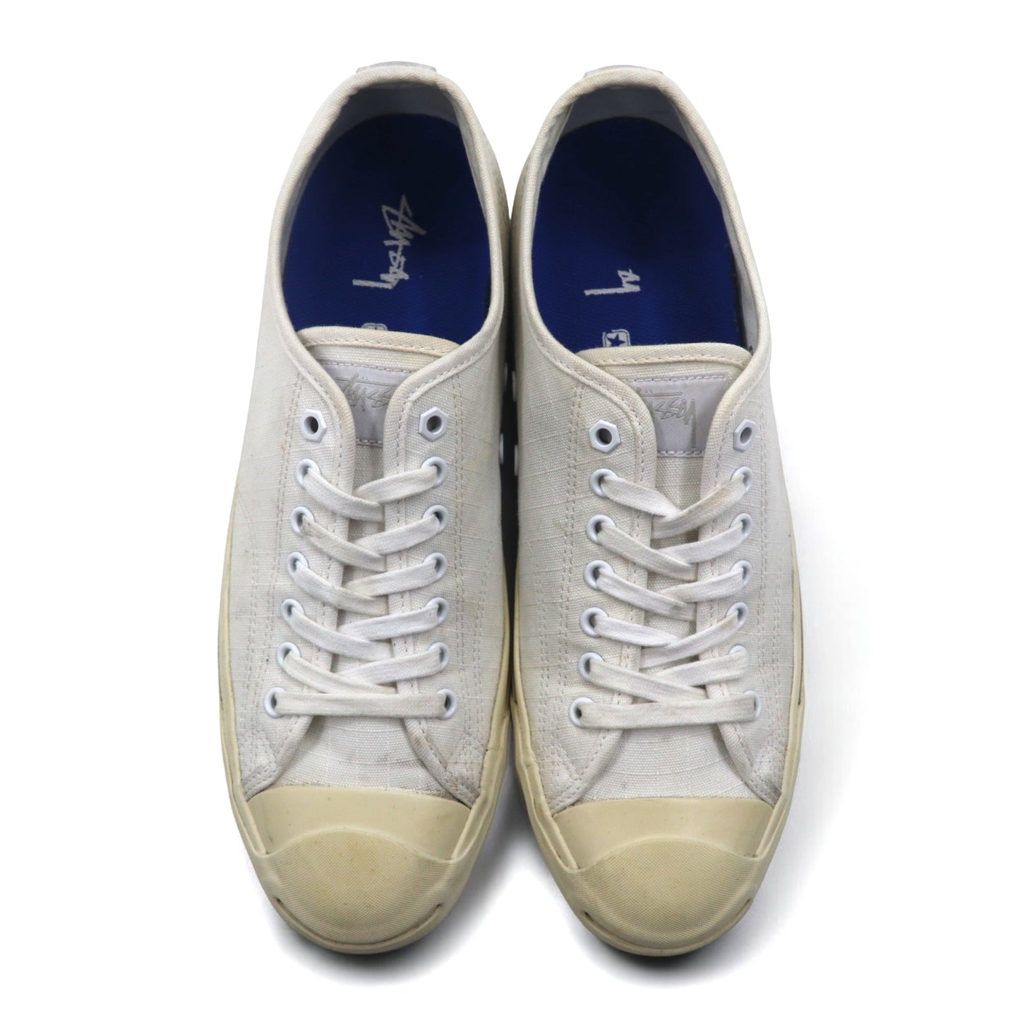 STUSSY × CONVERSE ジャックパーセル JACK PURCELL スニーカー 29cm ホワイト キャンバス 1CK447