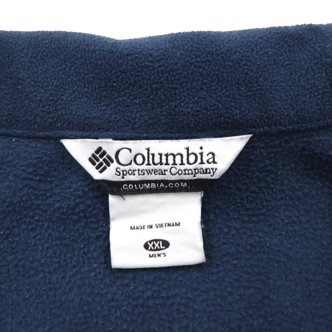 Columbia ハーフジップ フリースジャケット 2XL ネイビー 胸ポケット WM6352