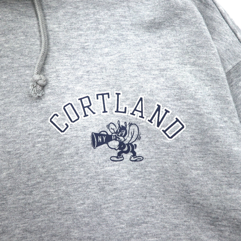 Champion Pullover Hoodie XL Grey Cotton Back Print CORTLAND C8-U112