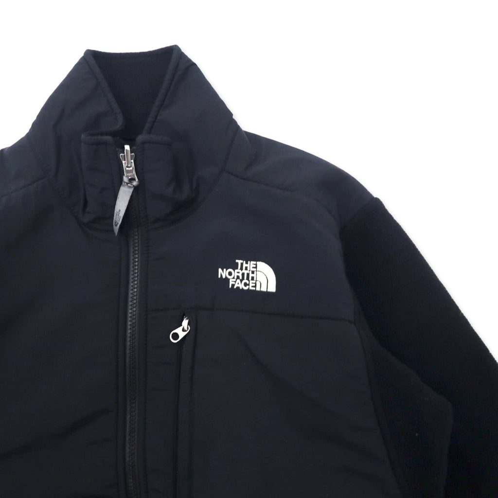 THE NORTH FACE Denali Jacket POLARTEC Fleece S Black Polyester Logo Embroidery