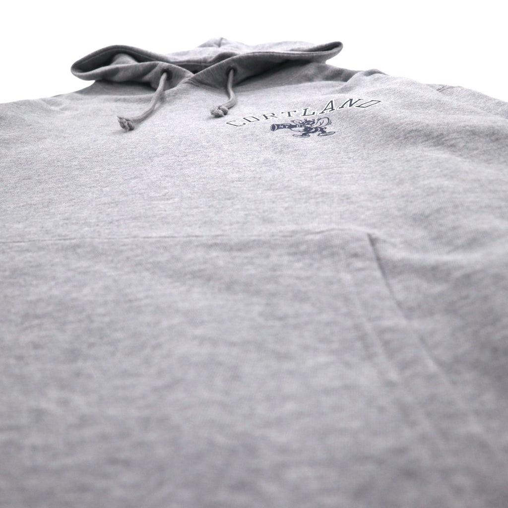 Champion Pullover Hoodie XL Grey Cotton Back Print CORTLAND C8-U112