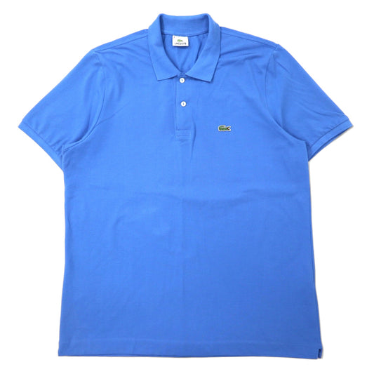 日本然リトテ-古着オンライン-LACOSTE ポロシャツ 7 ブルー コットン ワンポイントロゴ-LACOSTE Polo Shirt 7 Blue Cotton One Point Logo