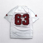adidas ゲームシャツ L ホワイト メッシュ NFL ARKANSAS ポリエステル ナンバリング