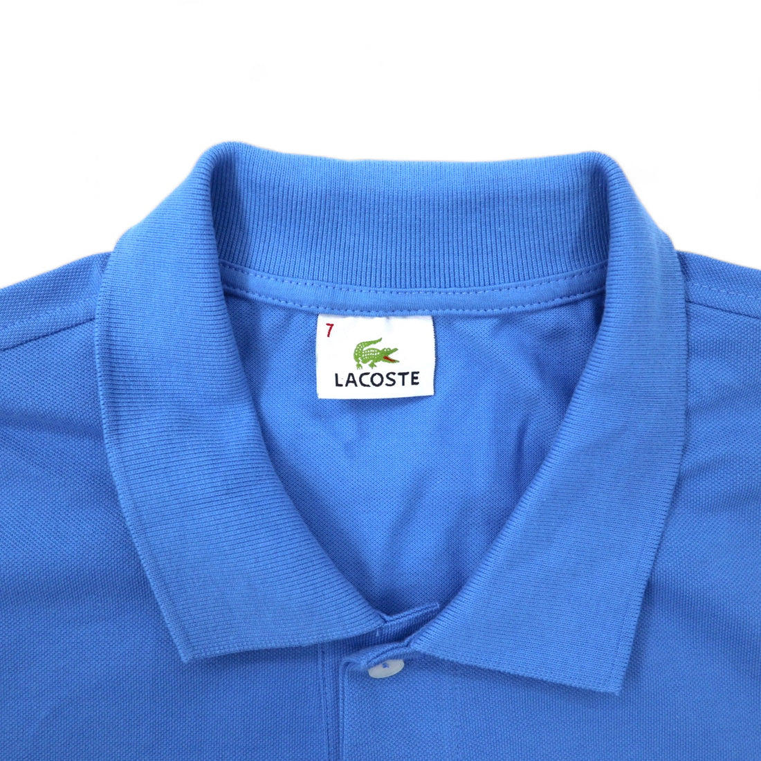 LACOSTE Polo Shirt 7 Blue Cotton Single Logo