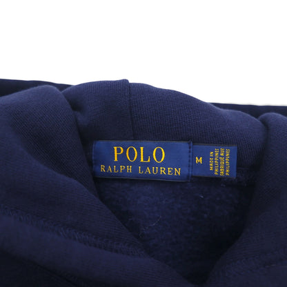 Polo Ralph Lauren タイガー フロッキー プリント パーカー M ネイビー 前V カンガルーポケット