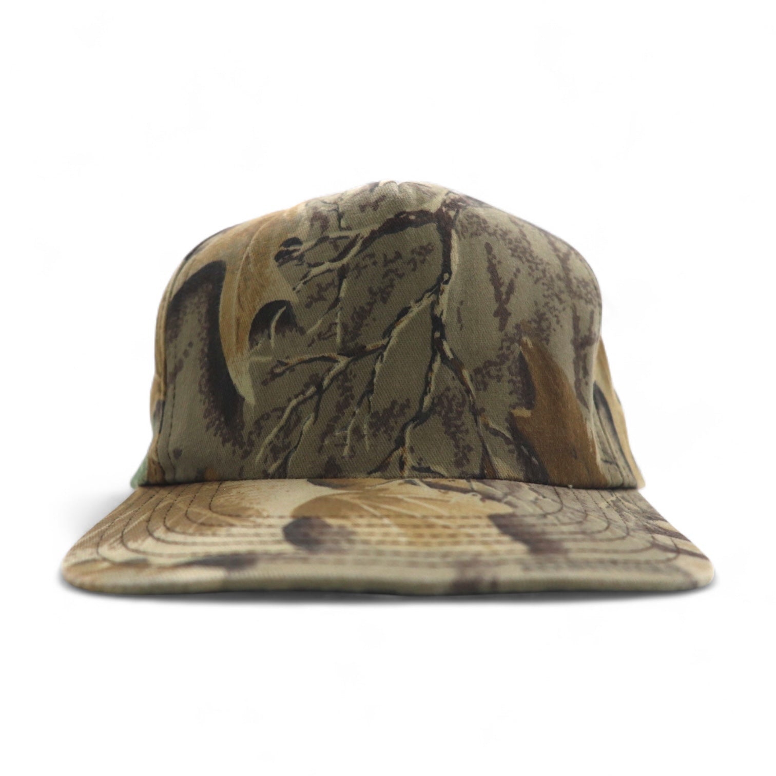 Made in USA 90s ADVANTAGE Real Tree Camo Outdoor Baseball Cap FREE Snapback Khaki Cotton