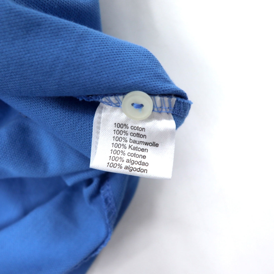 LACOSTE Polo Shirt 7 Blue Cotton Single Logo
