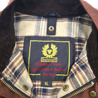 Belstaff Roadmaster Oiled Motorcycle Jacket, XL, Brown, Check Lining, Belt Included