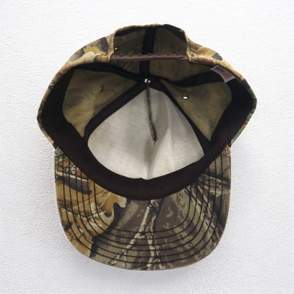 USA製 90年代 ADVANTAGE リアルツリーカモ アウトドア ベースボールキャップ FREE スナップバック カーキ コットン