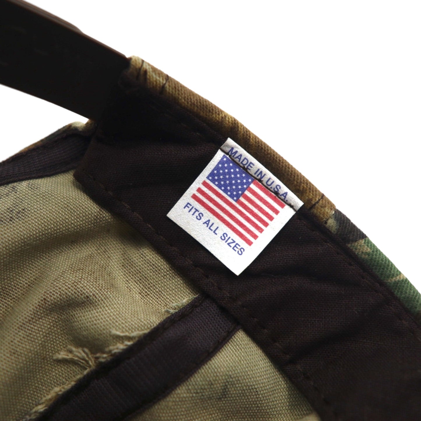 USA製 90年代 ADVANTAGE リアルツリーカモ アウトドア ベースボールキャップ FREE スナップバック カーキ コットン