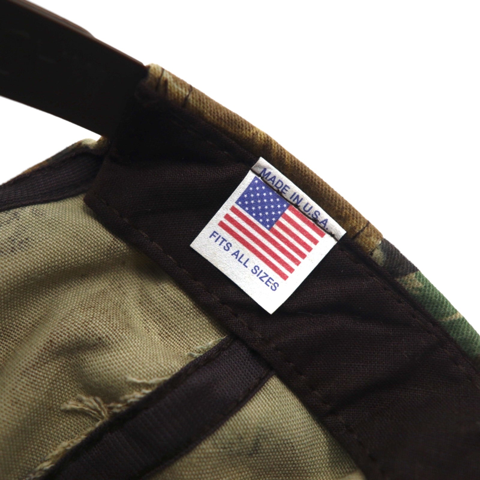 Made in USA 90s ADVANTAGE Real Tree Camo Outdoor Baseball Cap FREE Snapback Khaki Cotton