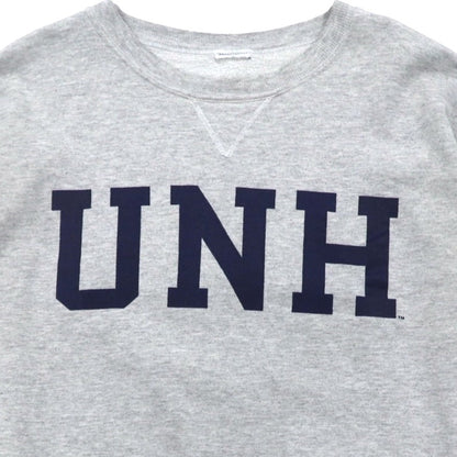 Champion カレッジ プリント スウェット L グレー コットン UNH