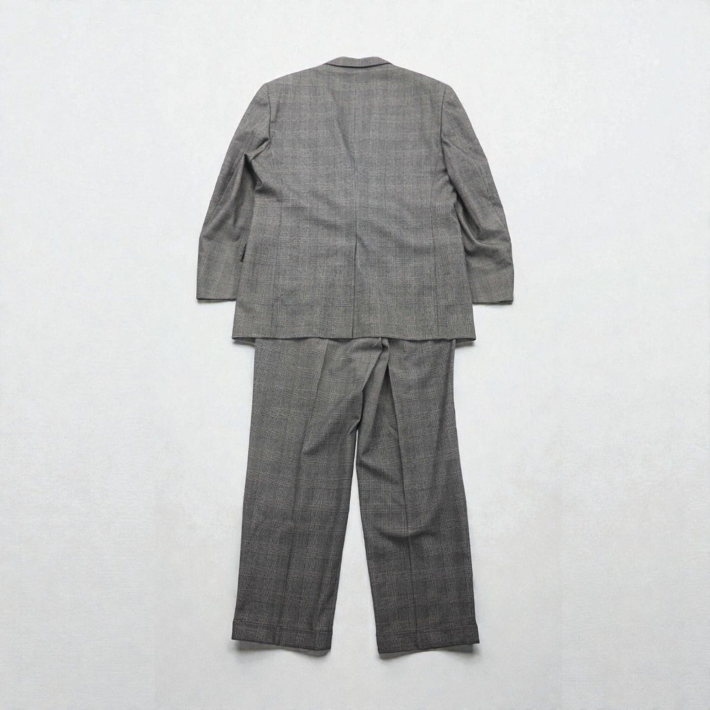 Brooks Brothers 2B セットアップ スーツ L グレンチェック ウール 2タック ワイド センタープレス