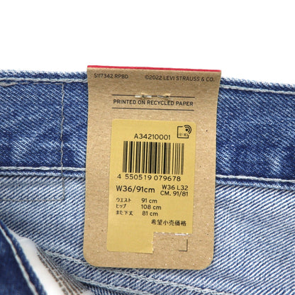 Levi's Silver Tab loose-fit baggy tapered denim pants, size XL, indigo and blue, A3421-0001, unused.