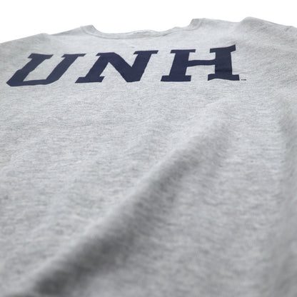 Champion カレッジ プリント スウェット L グレー コットン UNH