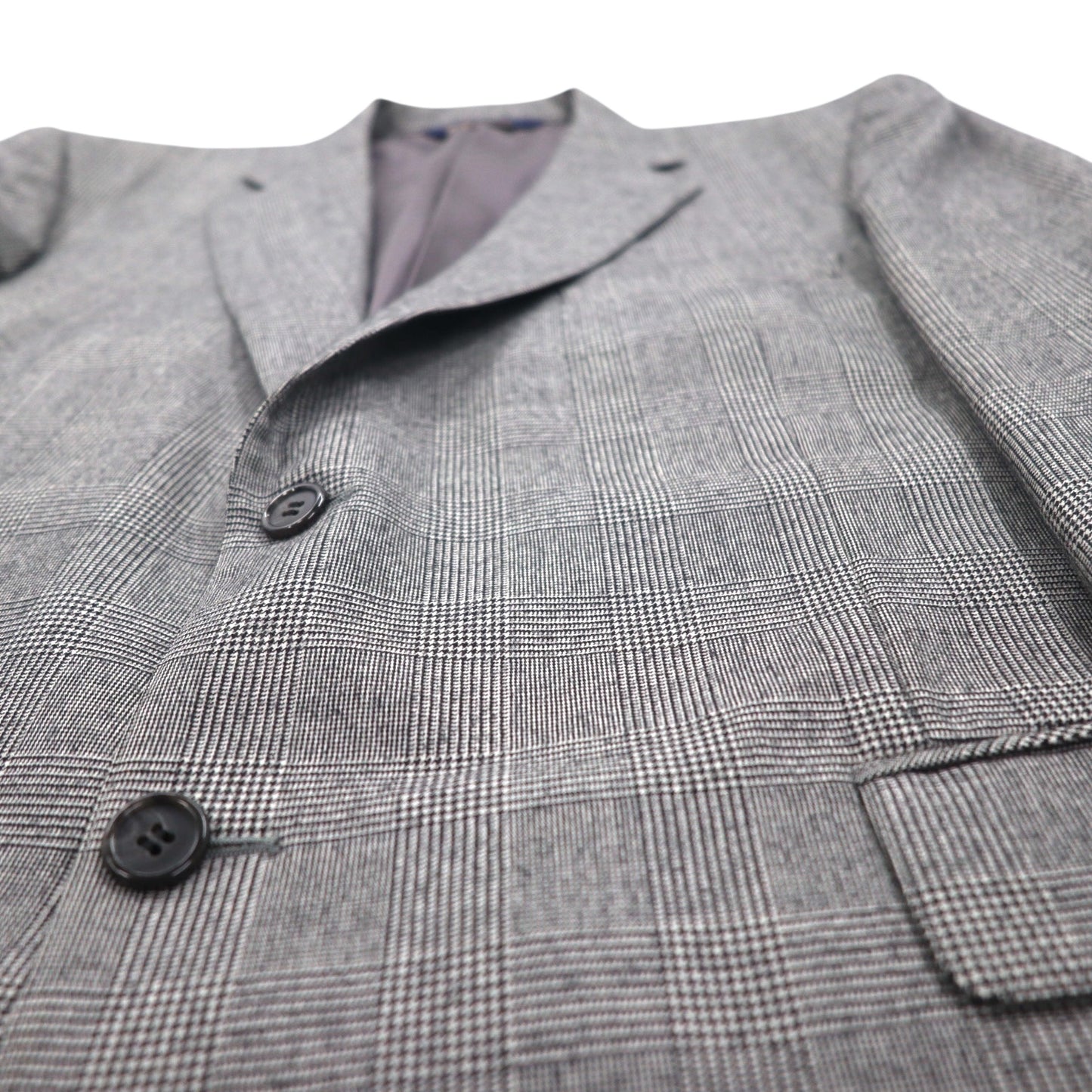 Brooks Brothers 2B セットアップ スーツ L グレンチェック ウール 2タック ワイド センタープレス