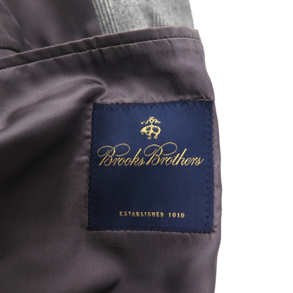 Brooks Brothers 2B セットアップ スーツ L グレンチェック ウール 2タック ワイド センタープレス