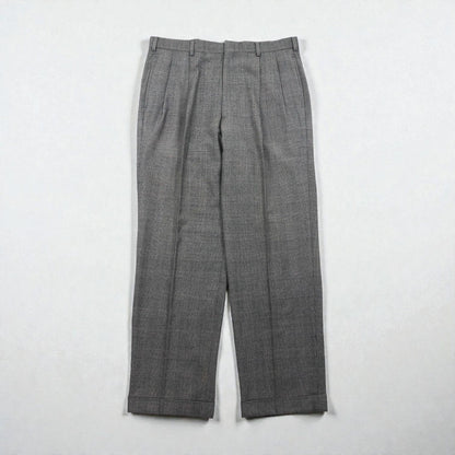 Brooks Brothers 2B セットアップ スーツ L グレンチェック ウール 2タック ワイド センタープレス