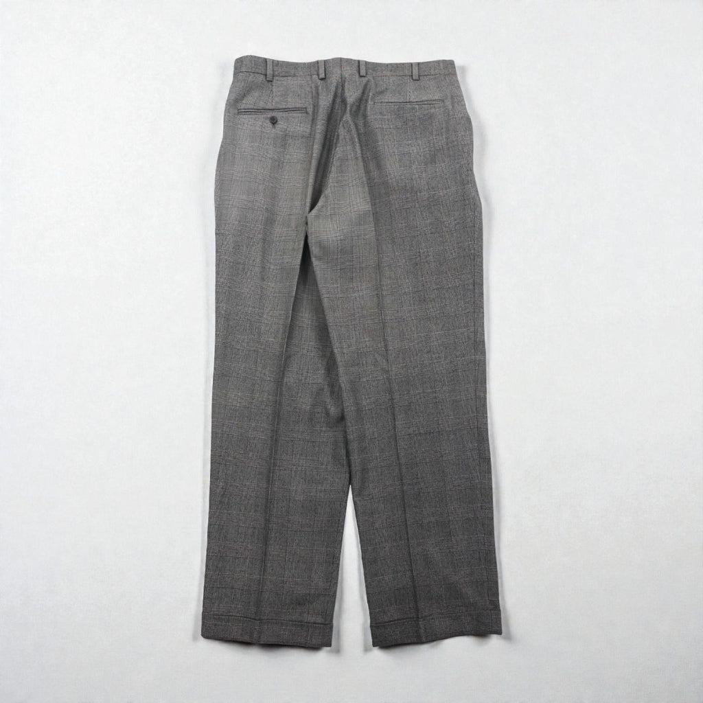 Brooks Brothers 2B セットアップ スーツ L グレンチェック ウール 2タック ワイド センタープレス