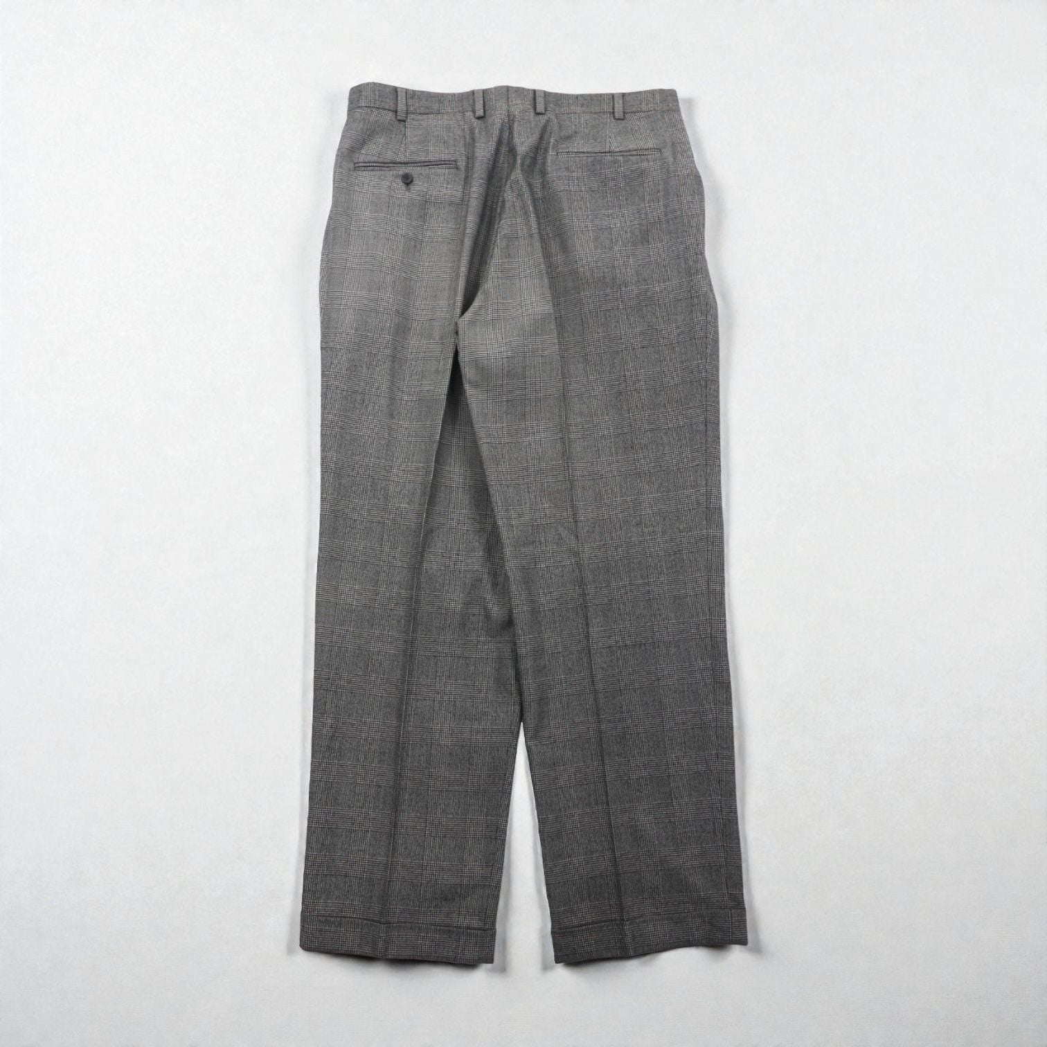 Brooks Brothers 2B セットアップ スーツ L グレンチェック ウール 2タック ワイド センタープレス