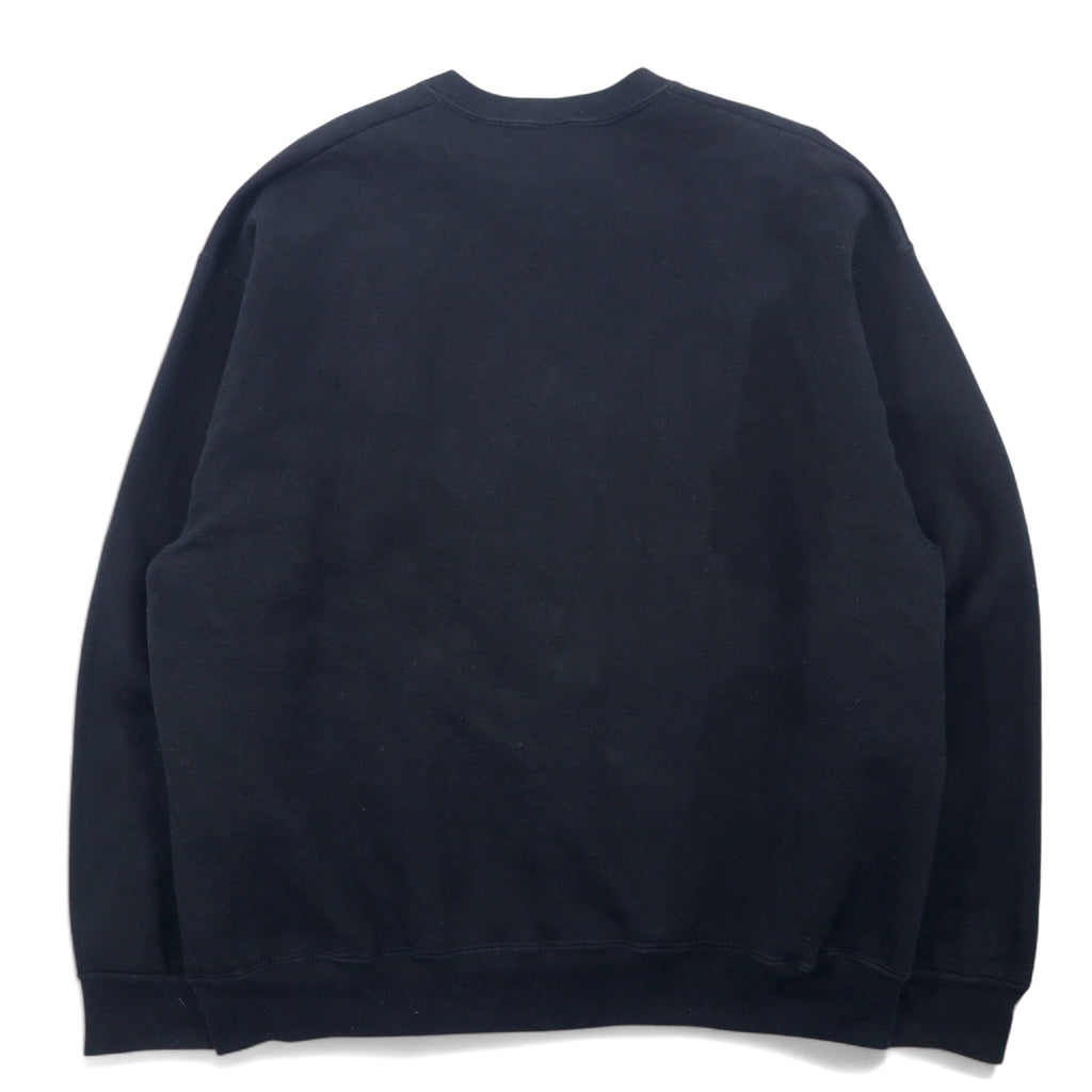 FRUIT OF THE LOOM 90s USA Made Printed Sweatshirt XL Black Cotton SUPER COTTON