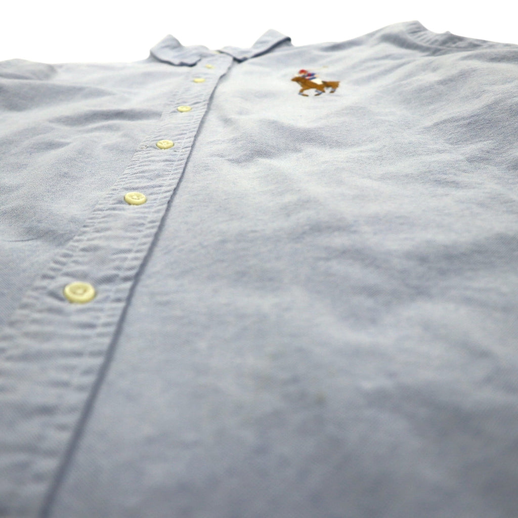 Ralph Lauren 90s Classic Fit Oxford Button-Down Shirt, XL, Blue Cotton with Big Pony Embroidery
