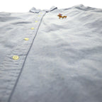 Ralph Lauren 90s Classic Fit Oxford Button-Down Shirt, XL, Blue Cotton with Big Pony Embroidery