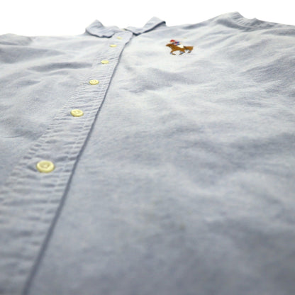 Ralph Lauren 90年代 ビッグポニー刺繍 CLASSIC FIT オックスフォード ボタンダウンシャツ XL ブルー コットン