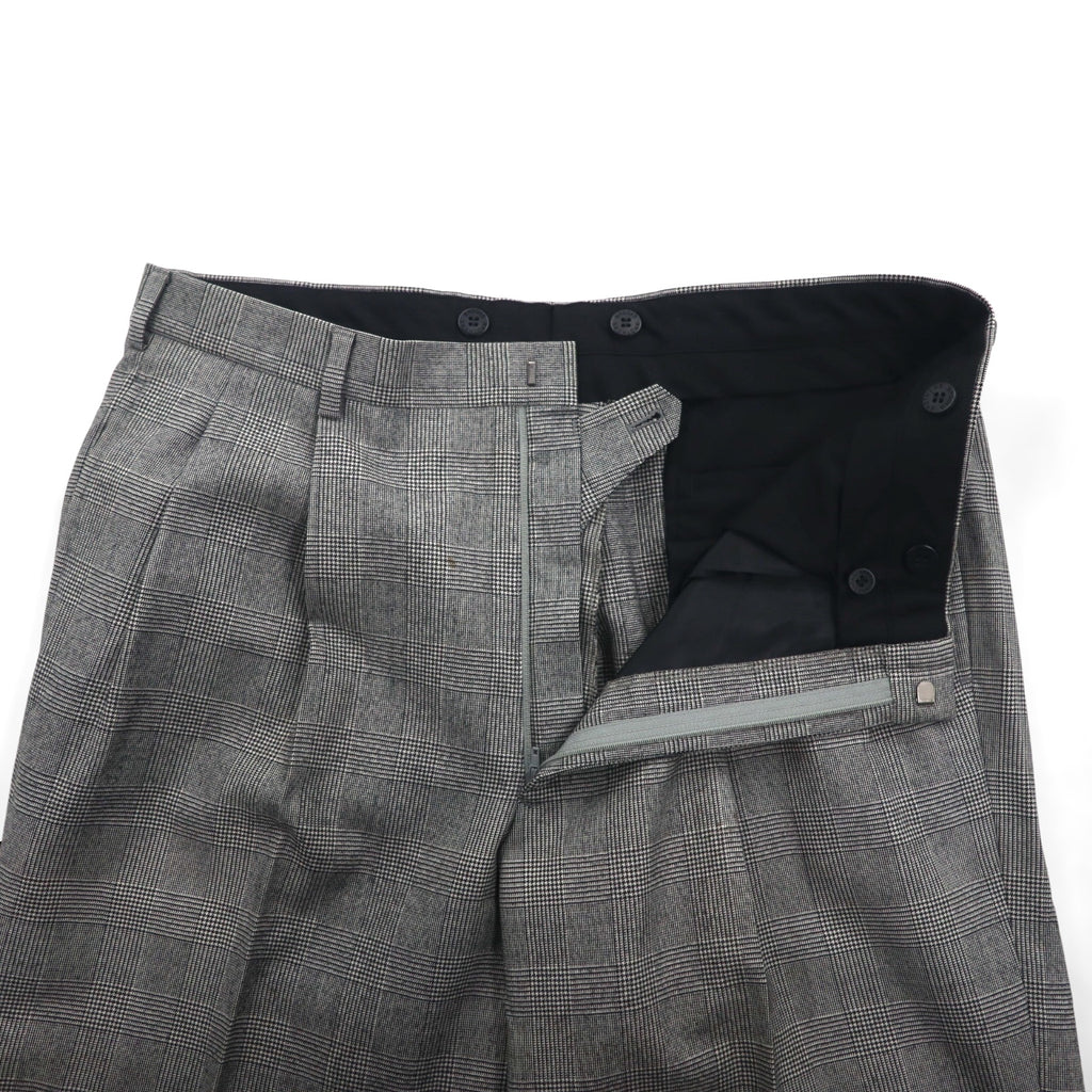 Brooks Brothers 2B セットアップ スーツ L グレンチェック ウール 2タック ワイド センタープレス