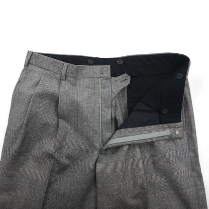 Brooks Brothers 2B セットアップ スーツ L グレンチェック ウール 2タック ワイド センタープレス