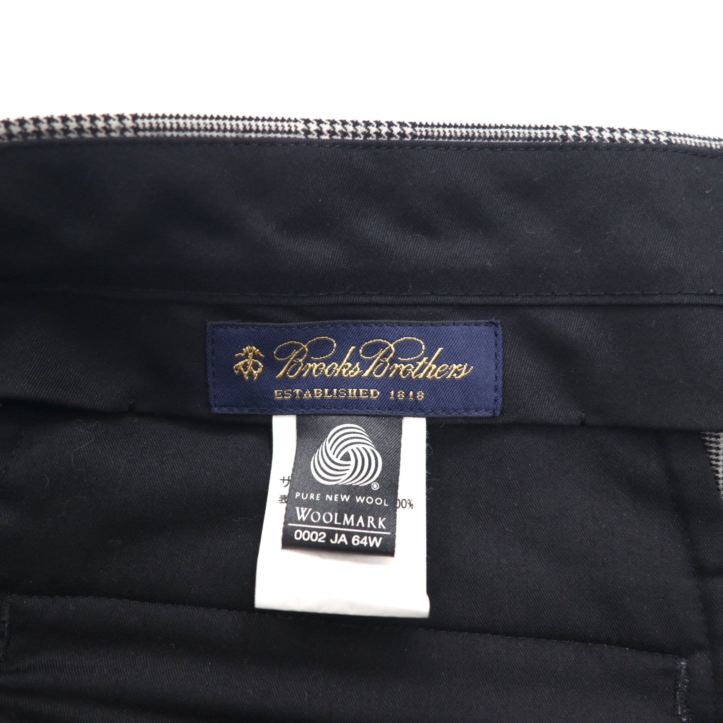 Brooks Brothers 2B セットアップ スーツ L グレンチェック ウール 2タック ワイド センタープレス