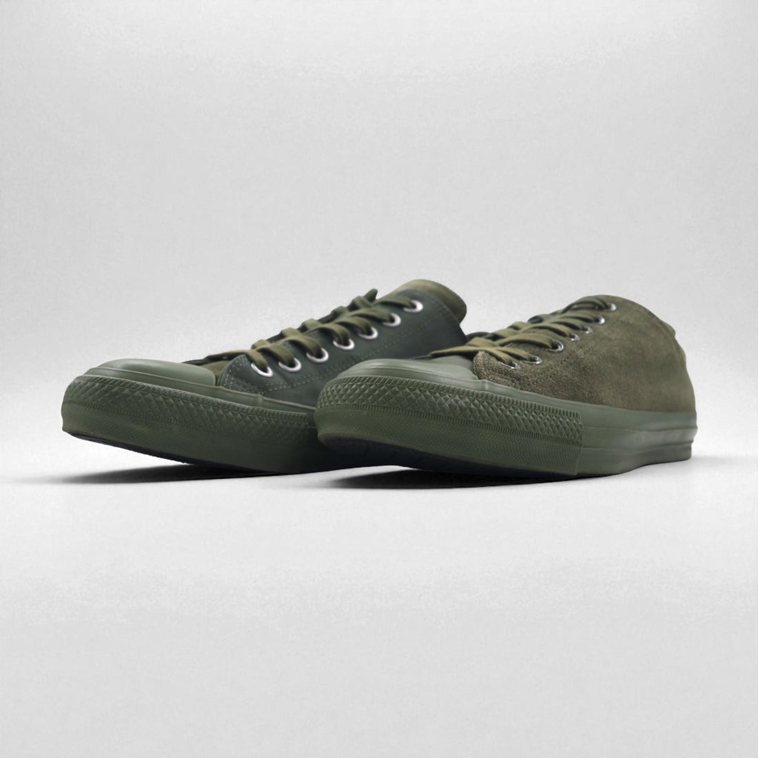 CONVERSE × ENGINEERED GARMENTS × BEAMS＋ オールスター ALL STAR 100 OX スニーカー 27cm カーキ スエード レザー キャンバス 1CL016 未使用品