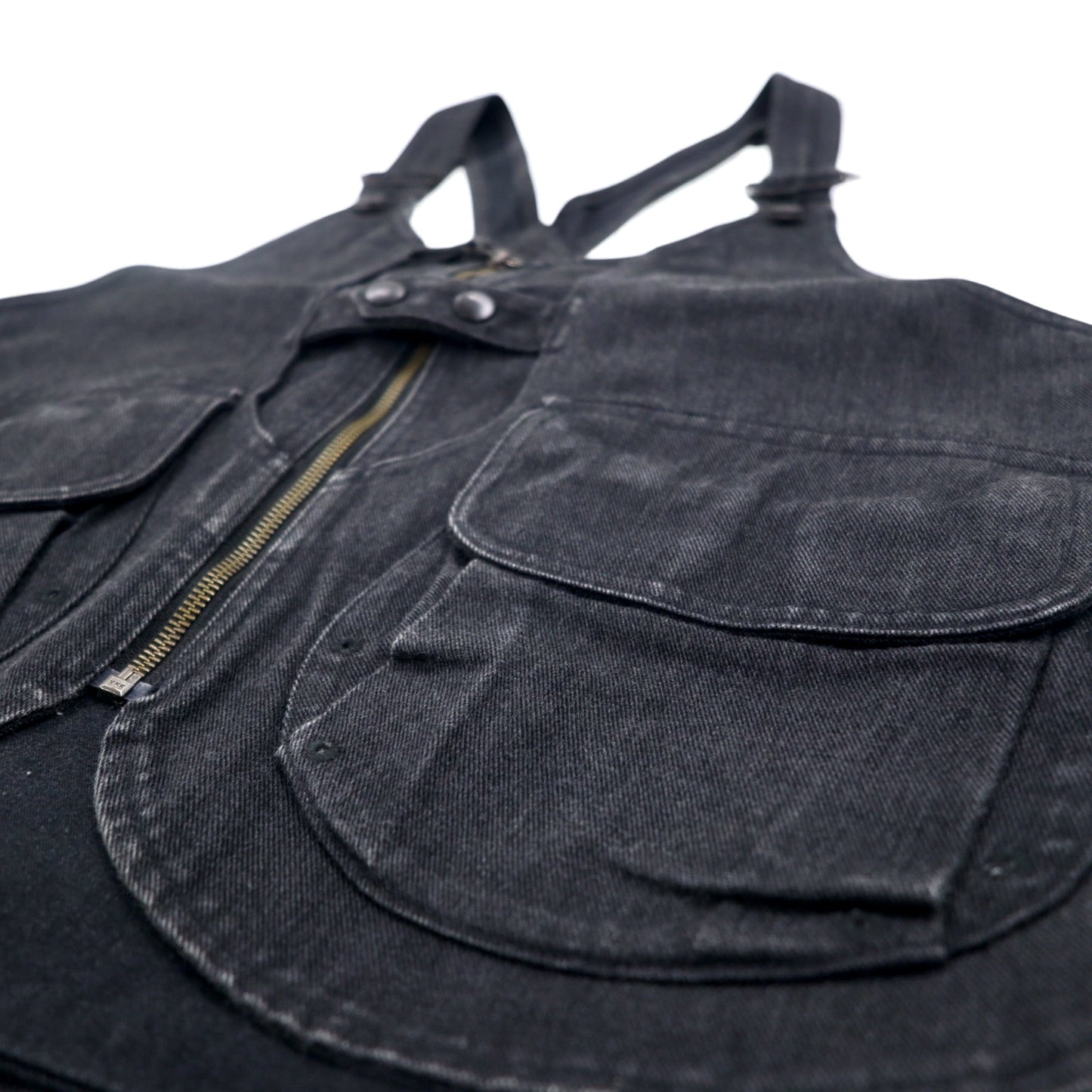 snow peak タキビ デニムベスト TAKIBI DENIM VEST S ブラック 難燃性 CORDURA ナイロン JK-20AU113