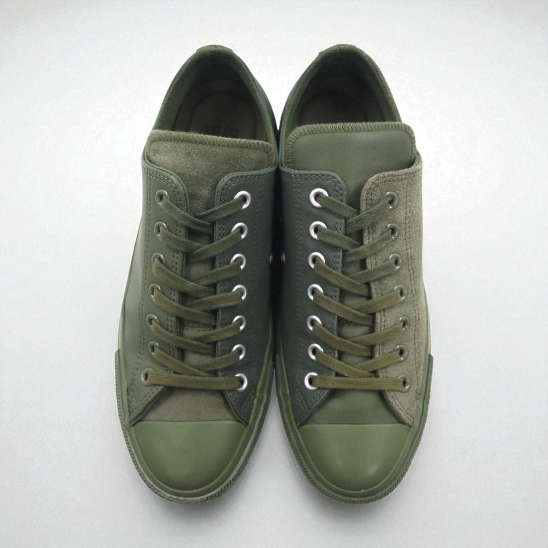 CONVERSE × ENGINEERED GARMENTS × BEAMS＋ オールスター ALL STAR 100 OX スニーカー 27cm カーキ スエード レザー キャンバス 1CL016 未使用品