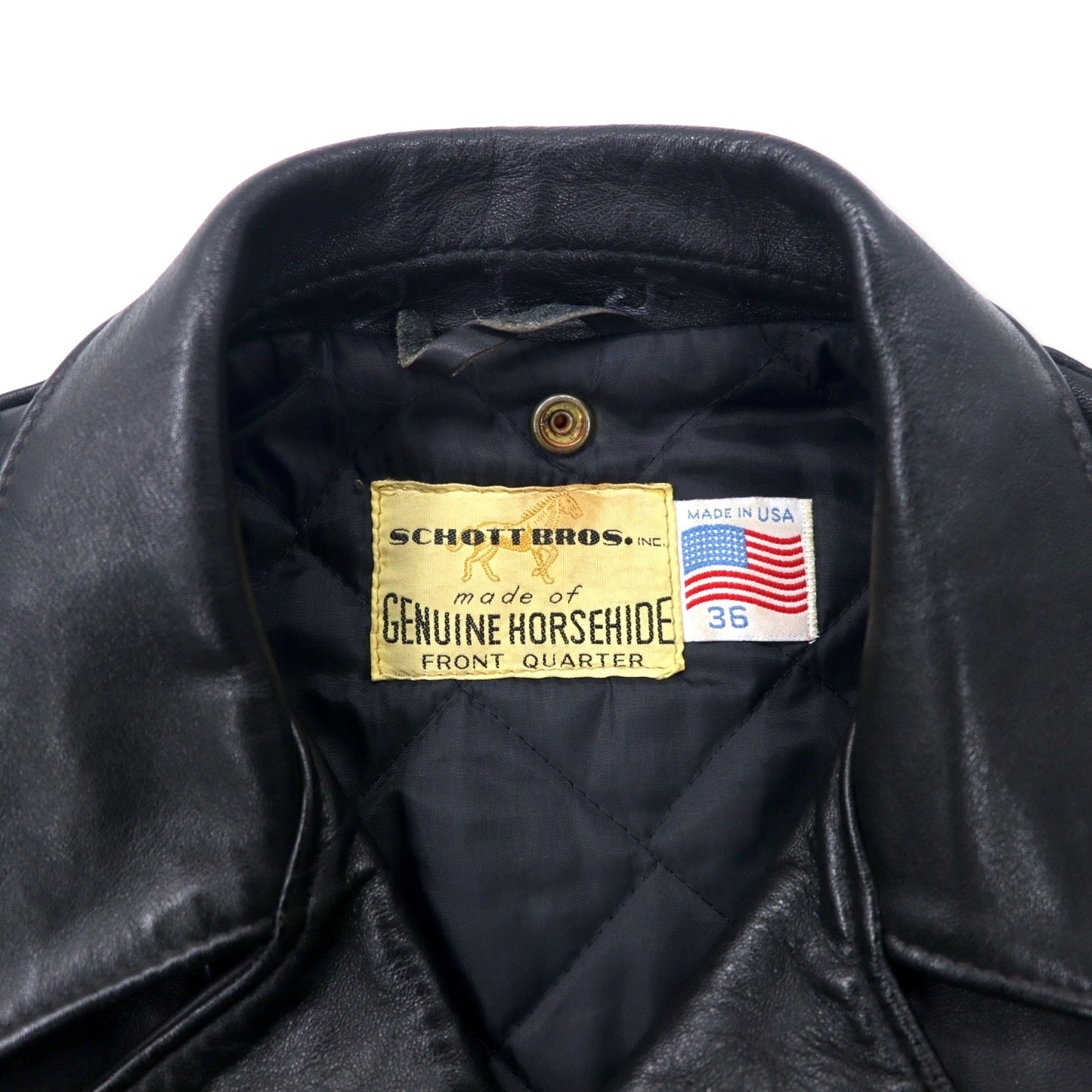 Schott Bros. USA Made Genuine HORSEHIDE Horse Heide Double Riders 