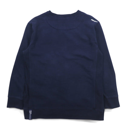 AND1 Reverse Weave Sweatshirt, XL, Navy, Cotton, Logo Embroidery