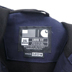 Carhartt USA-Made Loose Fit Duck Active Jacket, Full-Zip Hoodie, 2XL, Navy, UFCW J131