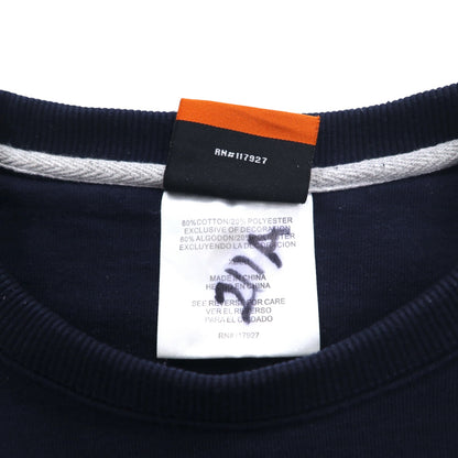 AND1 Reverse Weave Sweatshirt, XL, Navy, Cotton, Logo Embroidery